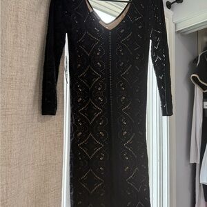 Black Bebe body con 3/4 sleeve dress